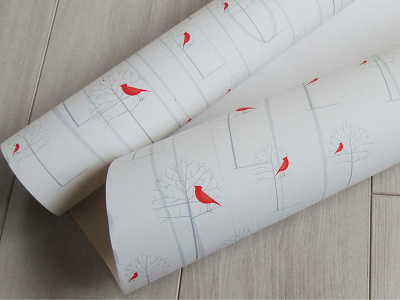 holiday paper bird birds christmas holiday red bird wrapping paper