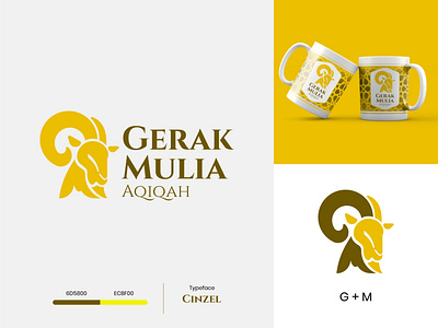 Logo Gerak Mulia Aqiqah branding design goat goat logo grapicdesign horn illustration islam logodesign logodesigns logos muslim vector