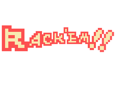 Rackem! 8bit earthbound logo pixel rackem