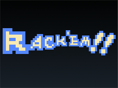 Rackem logo 8bit logo pixel rack rackem