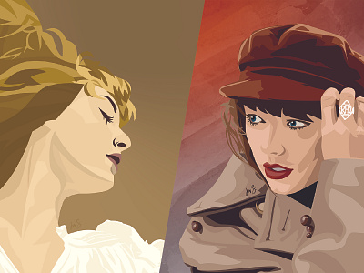 Project Swift: Fearless & Red, Taylor's Versions digital art fearless illustration red taylor swift taylors version vector vector art vector illustration