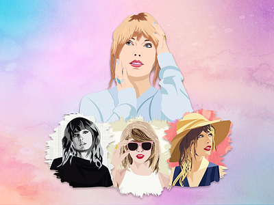 Taylor Swift: Red, 1989, reputation, and Lover 1989 digital art illustration lover pastel red reputation taylor swift vector vector art vector illustration