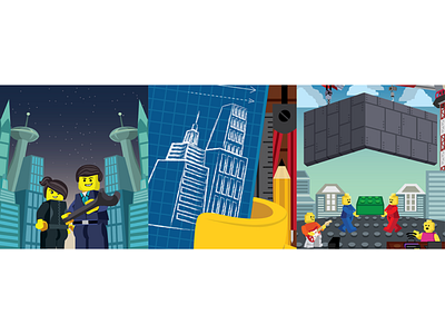 City Lego blueprint city cityscape digital art illustration lego legomovie toy vector vector art vector illustration