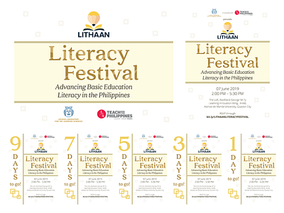 Lithaan Literacy Festival: Poster Line ateneo branding branding design manila vector vector art vector illustration