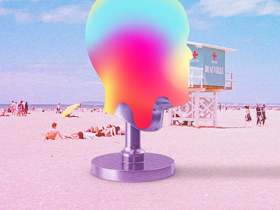 head-melting heat 80s chillout collage colorful cyberpunk digital art future funk futurewave futuristic graphic design