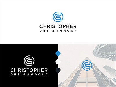 Christopher Design Group Logo architecture logo blue logo brand identity circle logo consulting logo letter logo logo logodesign luxuri logo minimalist logo modern logo simple logo