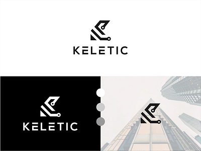 KELETIC Logo black logo brand identity k logo letter logo logo logo design logomark logotype minimalist logo modern log simple logo technology logo white logo