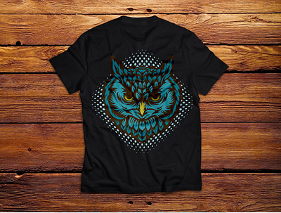 Illustration of blue owl head, for t-shirt design and merchandis animal art black blue design fashion graphic head illustration isolated logo mask nature owl poster symbol tshirt vector wild wildlife