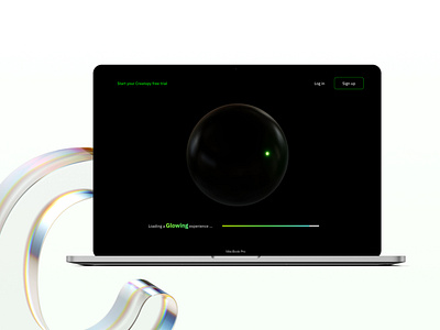 Creatopy Playoff – A Glow in the Dark creativity creatopy dark darktheme design dribbbleplayoff figma glasseffect glowing loadingpage loadingscreen productdesign rebound uiconcept uidesign visualdesign webdesign