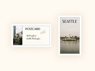 Postcard design inspired by Seattle