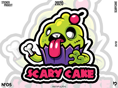 ScaryCake Illustration or Sticker animation branding clean clear concept cute design design graphic illustration logo