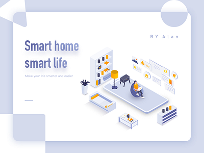 Smart life app illustration sketch smart smarthome ui