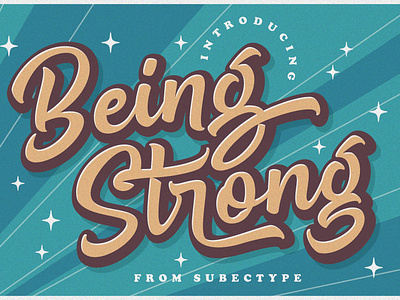 Being Strong Layered Bold Script Font