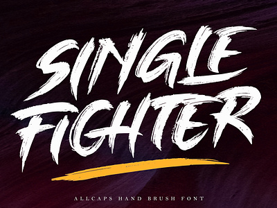 Single Fighter Brush Font boldfont brushfont brushscript calligraphy displayfont handlettering handwritten handwritting lettering logotype monolinescript multilingual retro retrofont script signature signaturefont strongfont typeface uniquefont