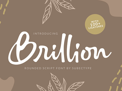 Brillion Rounded Script Font boldfont design handlettering handwritting lettering logo script signature signaturefont ui