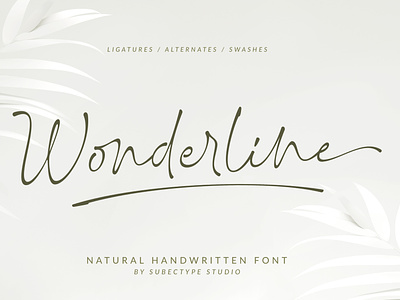 Wonderline Handwritten Font calligraphy design handlettering handwritten handwritting lettering logo script signature signaturefont
