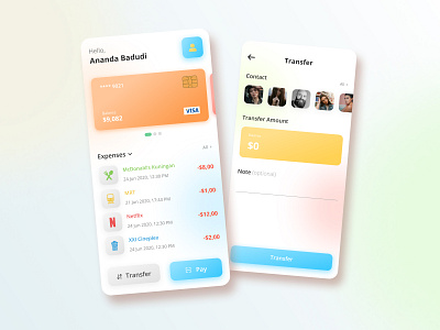 Wallet App app daily ui design figma finance finance app mobile mobile app mobile app design mobile ui money app transfer ui ux wallet wallet app