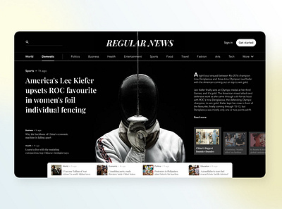 News Website Concept concept dashboard homepage news site ui ux web website