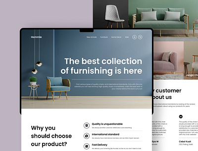 Furniture Website Landing Page app design furniture landing page mobile mobile app ui ux web design website