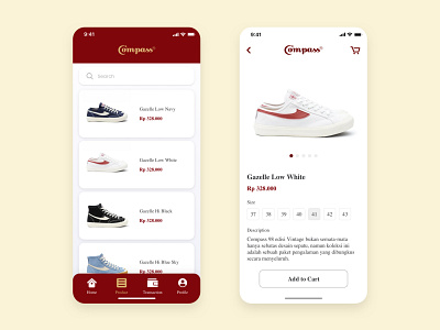 Mobile App - Compass Shoes Store app design mobile mobile app mobile app design mobile ui store store app ui ux