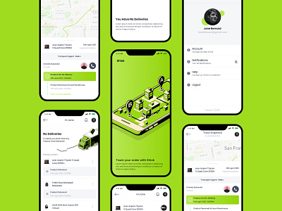Courier App app courier delivery design graphic design tracker ui ux