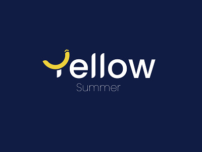 Yellow summer logo branding graphic design illustration logo typography ui ux vector
