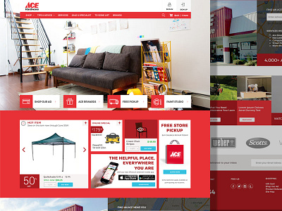 Ace Hardware Redesign ace hardware ecommerce online red redesign store ui ux web