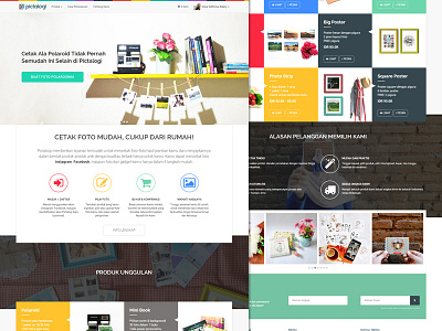 Pictalogi Homepage clean colorfull design homepage photos webdesign