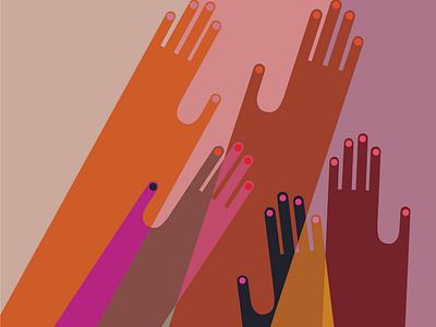 Hands On for Juneteenth abstract colorful fashion illustration graphic design hands illustration minimal people vector