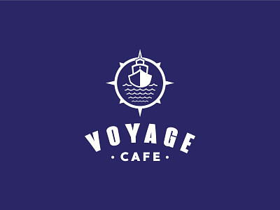 Voyage Cafe Logo Design arabic cafe coffee customlogo illustrator logo typography voyage