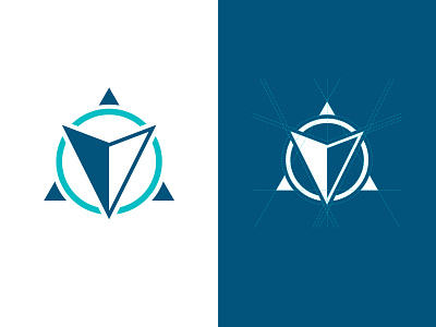 Logo Experiment - V Letter with Compass artwork branding customlogo design icon illustration illustrator ui vector