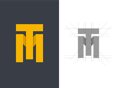 Logo done letters "T & M" with a 3D effect.