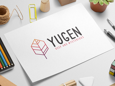 Yugen logo template branding design designer duelofdoves icon logo minimal typography ux vector