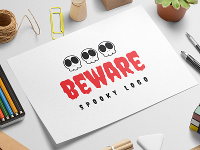 Beware logo template branding design designer duelofdoves icon logo minimal typography ux vector