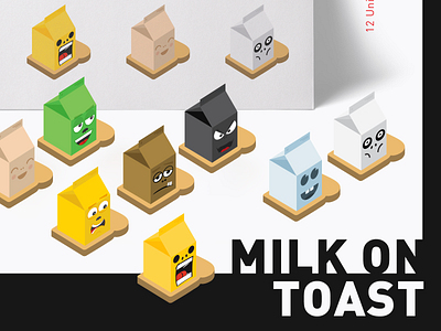 Milk on toast branding carton design designer designs duelofdoves icon logo milk milkontoast milktaost minimal typography ux vector