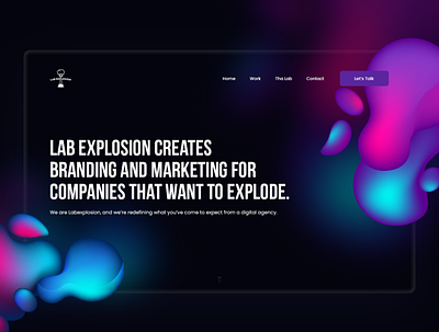 Lab Explosion branding design graphic design landing page marketing agency mockup ui website