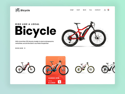 Bike Shop Interaction bike shop branding design ecommerce mockup ui ux web