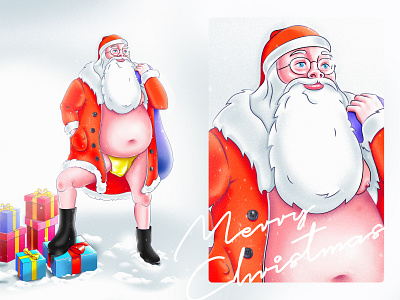 Magic Santa 2d character characterdesign christmas christmas card design draw drawing gift happy new year illustration merrychristmas new year nortix santa santaclaus vector
