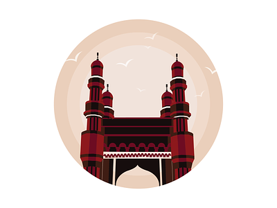 City illustration set - Hyderabad app art city city illustration creative design icon illustraion illustrator monument ui vector
