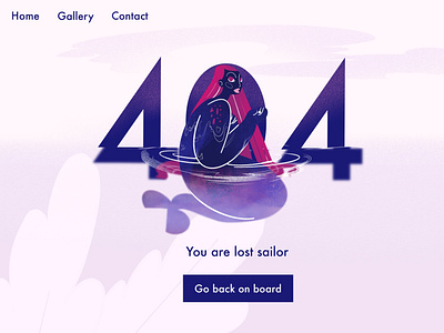404 mermay ui design project design flat illustration ui website