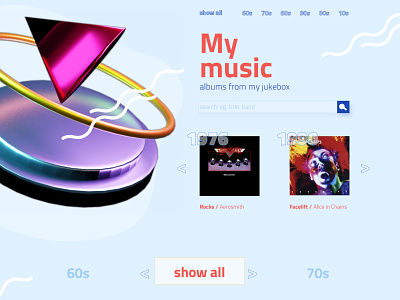 Music collection - webdesign design ui vector web website