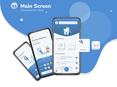 Neumorphism Main Screen Design app design apple design illustration ios main mobile navigation menu neumorphism ui uiuxdesign ux