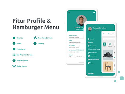 Profile and Hamburger Menu