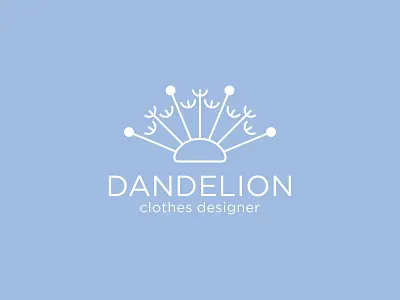 Dandelion clothes color design designer dribbble fashion icon line logo logo sale logotype needle needle pillow pillow sale vector