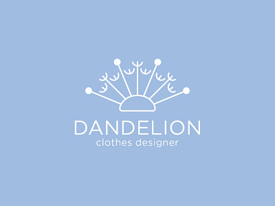 Dandelion clothes color design designer dribbble fashion icon line logo logo sale logotype needle needle pillow pillow sale vector