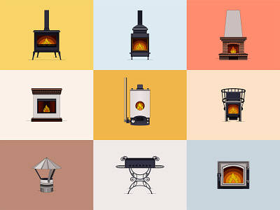 Icons fireplaces 🔥 color design dribbble fire fire logo fireart icon icon icon collection icon fire icon score illustration illustration icon line logo logotype store vector