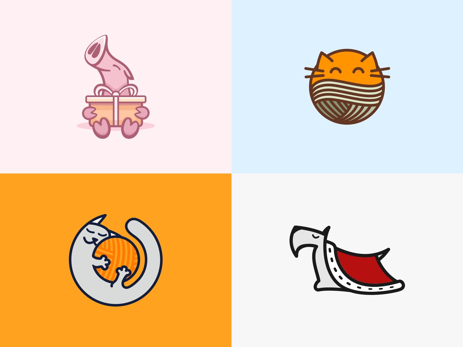 Cute animals by Anastasia Kurilenko on Dribbble