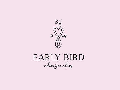 Early bird bakery bird branch cheesecake color design dribbble food icon illustration logo logo line logotype turaco