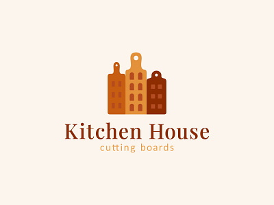 Kitchen House board city color cutting board design dribbble food house icon illustration kitchen logo logo sale logotype sale