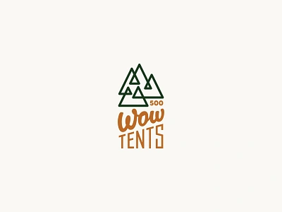 Wow tents color design dribbble green icon illustration letter line lines logo logo line logotype mountain mountain logo tent tents triangle